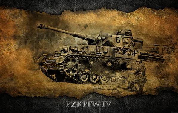 Картинка Германия, арт, танк, PzKpfw IV, танки, WoT, World of Tanks