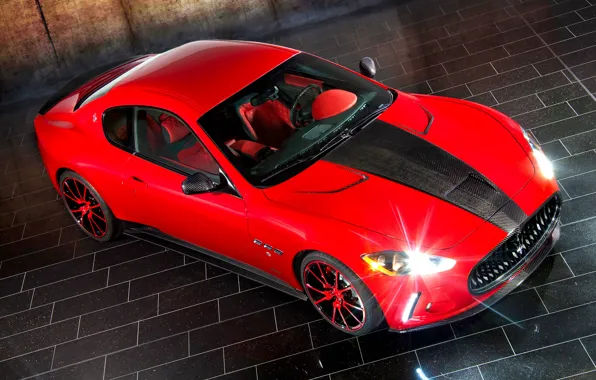 Картинка red, красная, auto, мазерати, Mansory Maserati GranTurismo
