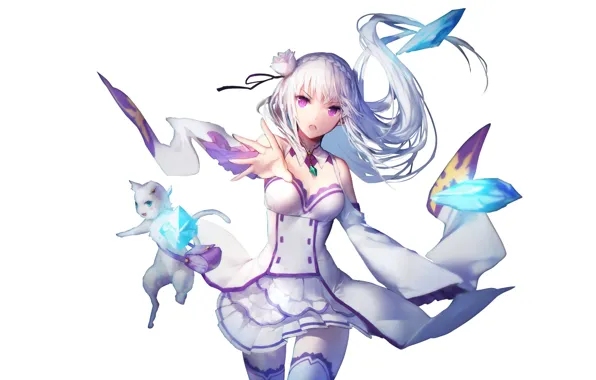 Девушка, фон, аниме, Re: Zero kara Hajimeru Isekai Seikatsu
