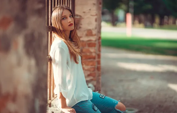 Взгляд, девушка, макияж, блузка, Laura Z, Marco Squassina