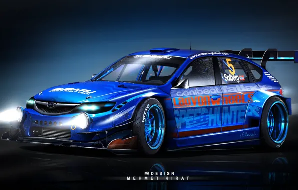Авто, Синий, Subaru, Спорт, Машина, WRX, Car, WRC
