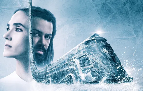 Девушка, поезд, мужчина, Snowpiercer