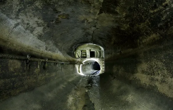 Картинка город, туннель, канализация