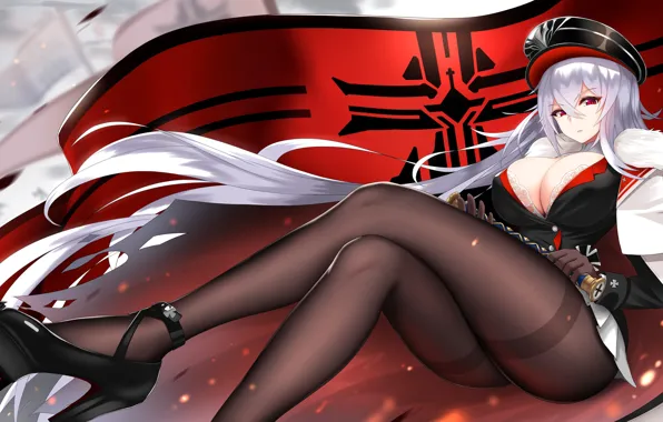 Девушка, сидит, Azur Lane
