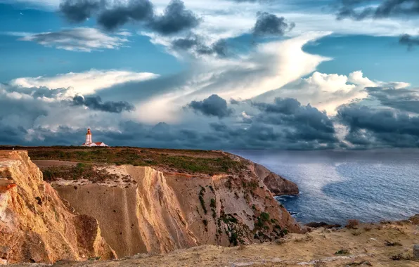 Landscape, portugal, Cape Espichel's Lighthouse