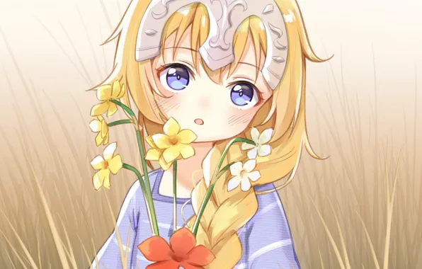 Девушка, улыбка, девочка, Fate/Apocrypha, Fate - Apocrypha, Joan of Arc, Судьба Апокриф