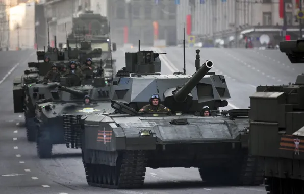 Картинка Russia, army, tank, armored, Russian, military vehicle, armored vehicle, Т-14 ''Армата''