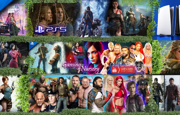 Tomb raider, resident evil, god of war, games, youtube, wwe, ellie, last of us