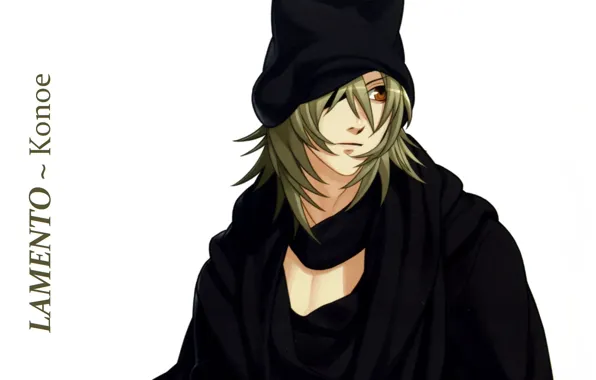 Демон, visual novel, lamento, konoe, капюшон с ушками, by kazuaki