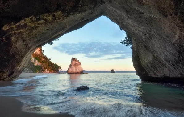 Море, пейзаж, скалы