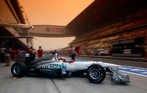 Картинка Фото, Трасса, Formula-1, Mercedes GP, 2011, Wallpapers, Болид, Michael Schumacher