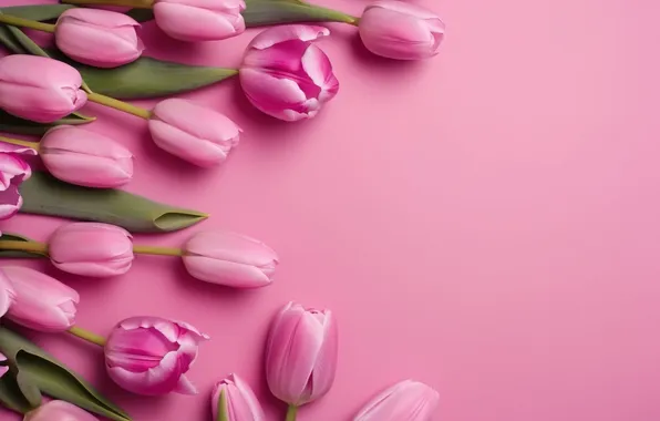 Картинка цветы, букет, тюльпаны, pink, flowers, tulips, spring, bouquet