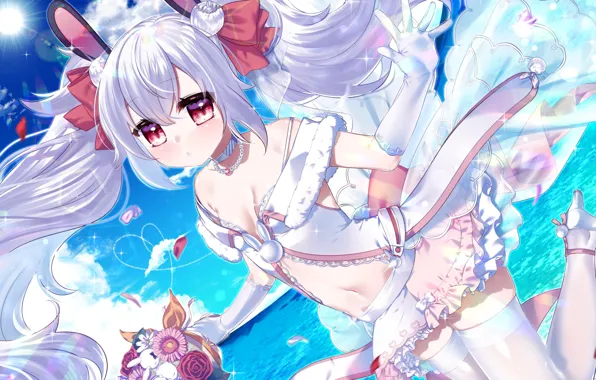 Картинка взгляд, аниме, девочка, Azur Lane
