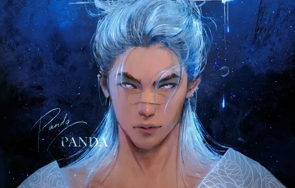 Взгляд, парень, шрам, азиат, от панда, by panda