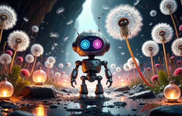 Robot, heterochromia, neural network