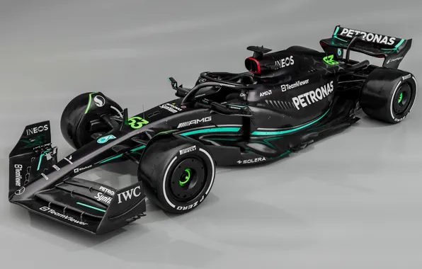 Картинка Формула 1, вид сверху, гоночный болид, Mercedes-AMG, 2023, Mercedes-AMG F1 W14 E Performance