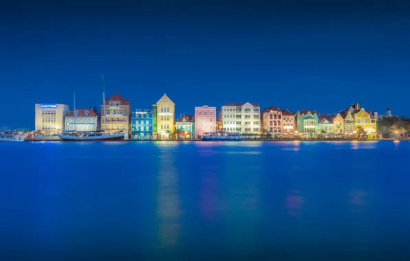 Картинка город, Blue Hour, Willemstad