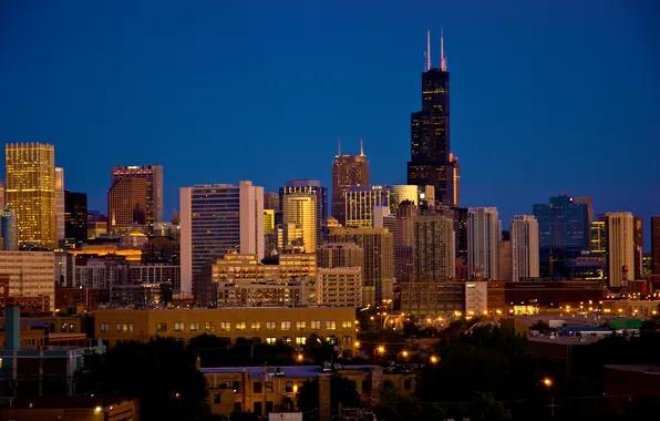 Здания, небоскребы, америка, чикаго, Chicago, сша, высотки
