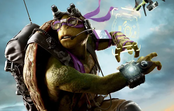 Обои фэнтези, Donatello, Teenage Mutant Ninja Turtles: Out of the Shadows,  Черепашки-ниндзя 2 на телефон и рабочий стол, раздел фильмы, разрешение  2880x1800 - скачать