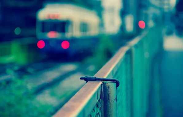 Город, фото, поезд, Япония, Токио, боке
