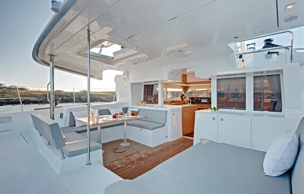 Яхта, палуба, салон, кокпит, superyacht, Main Deck, Dining