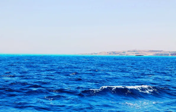Волна, синь, Красное море