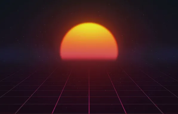 Солнце, Музыка, Звезда, Фон, 80s, Neon, 80's, Synth
