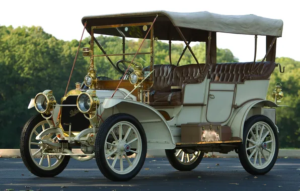Картинка ретро, автомобиль, эксклюзив, красивая машина, Packard, Model 18 Speedster, 1909 года