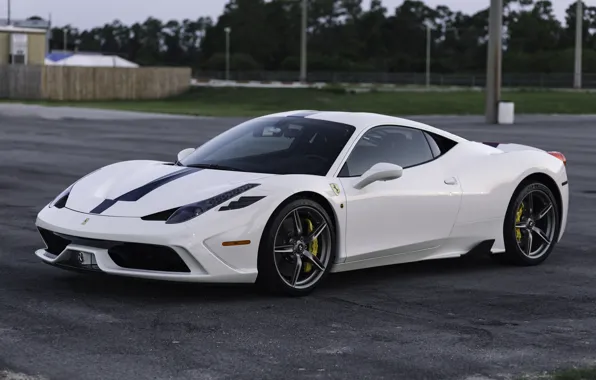 Ferrari, 458, White, Italia, Speciale