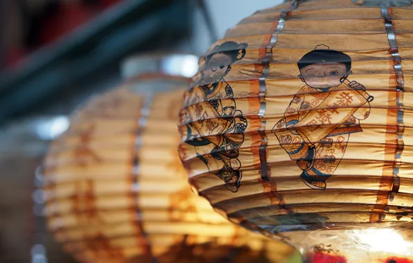 City, Japan, street, bokeh, lantern, urban, Hiroshima-ken, Onomochi