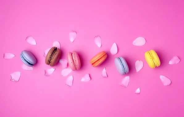 Лепестки, печенье, Macarons, миндальное