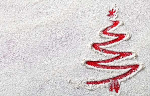 Картинка снег, елка, Новый Год, Рождество, Christmas, snow, New Year, Merry Christmas