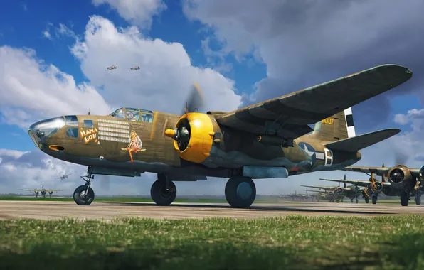 США, бомбардировщик, Douglas A-20 Havoc, Штурмовик, US Airforce, Piotr Forkasiewicz, A-20J Havoc