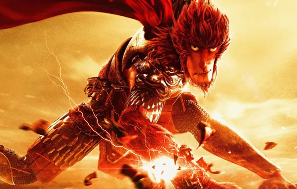Cinema, fire, flame, monkey, movie, animal, hair, hero