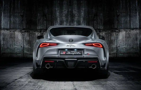 Toyota, вид сзади, Supra, 2019, Toyota GR Supra, GR Supra, A90