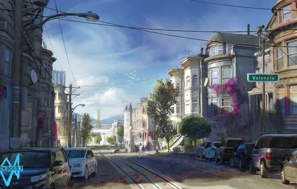 Город, улица, арт, Watch Dogs 2