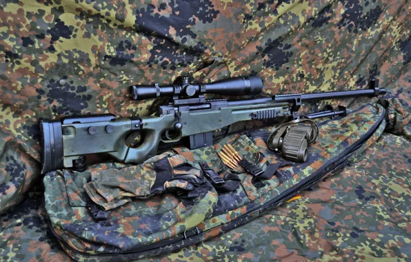 Картинка оружие, бинокль, винтовка, снайперская, L96A1