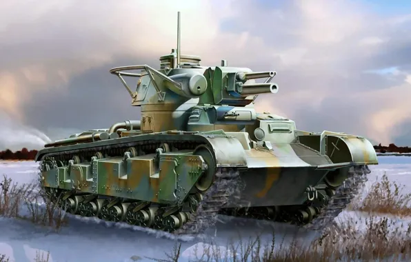 Рисунок, арт, Panzerkampfwagen, Neubaufahrzeug, Рейнметалл, германский опытный средний танк, Nb.Fz., машина новой постройки