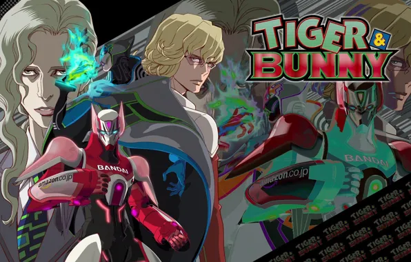 Броня, парни, крутые, Bunny, Тигр и Кролик, боевые роботы, Tiger & Bunny