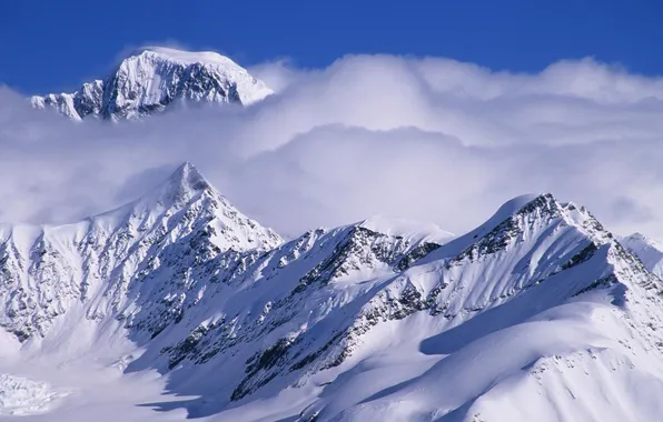 Alaska, cloud, mountain, snow