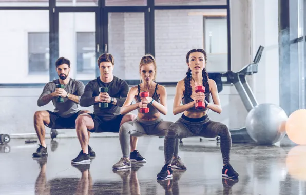 Group, workout, fitness
