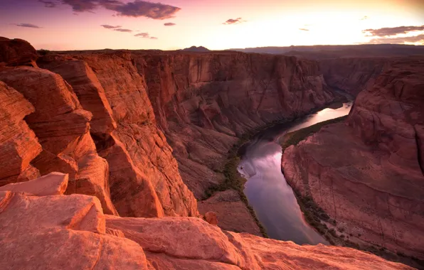 Пейзаж, горы, природа, река