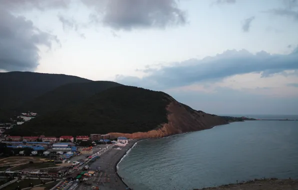 Море, пляж, горы, Россия, Анапа, Сукко