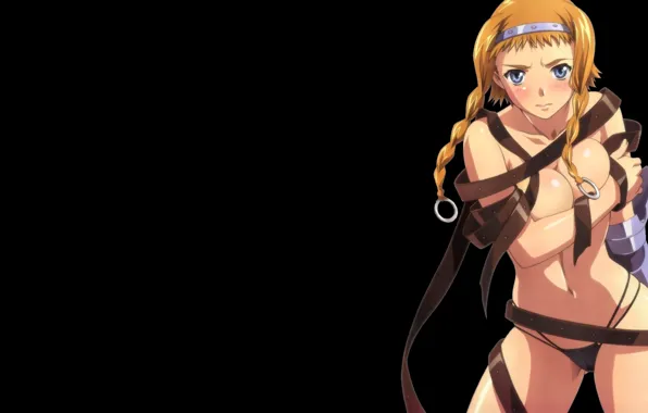 Девушка, ремни, Queen's Blade, Elina