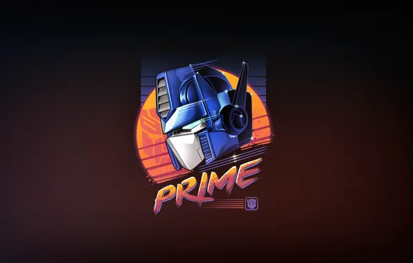 Картинка Робот, 80s, Neon, Transformers, Optimus Prime, Оптимус Прайм, Трансформер, Prime