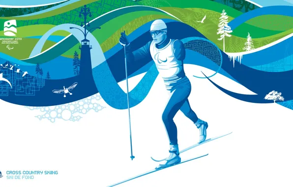 Картинка стиль, спорт, Ванкувер, vancouver 2010, олимпиада 2010, олимпийские игры, зимние виды спорта, cross country skiing