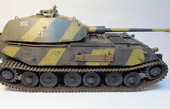 Картинка игрушка, танк, моделька, тяжёлый, Второй мировой войны, в годы, VK 4502, разрабатывавшийся