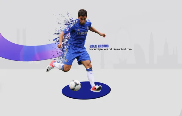Мяч, chelsea, eden hazard