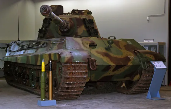 Картинка Германия, «Короле́вский тигр», «Königstiger», «Тигр II», немецкий тяжёлый танк, танковый музей, Panzerkampfwagen VI Ausf. B …