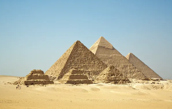 Картинка песок, пустыня, Гиза, Египет, пирамиды
